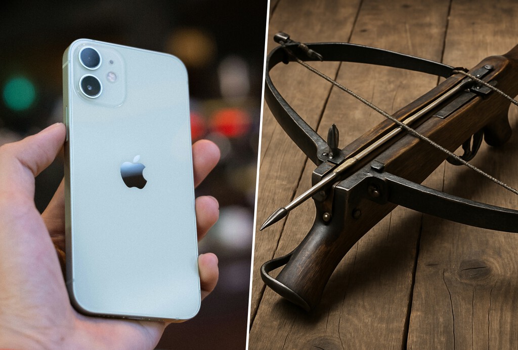 Un iPhone 12 mini acaba de salvar una vida de la forma más increíble: parando una flecha de ballesta en plena cara 