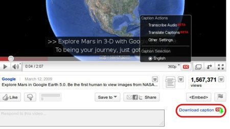 Youtube Caption Downloader, una extensión para Firefox que nos baja los subtitulos de YouTube en formato SRT