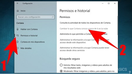 Cambia Lo Que Cortana Conoce