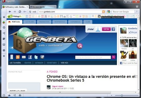 Opera 11.5 RC 3, cambios en el aspecto del interfaz