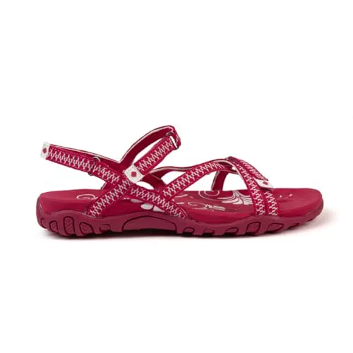 Izas Sandalias de Senderismo para Mujer Deportivas y Cómodas. Sandalias Planas de Verano para Trekking y Caminar de Diseño Ergonómico con 3 Ajustadores. Color Rosa