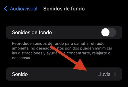 iPhoneのアクセシビリティの背景ノイズ