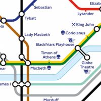El metro de Londres celebra el año Shakespeare con una edición especial de su mapa