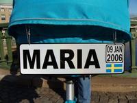 Matrícula para el cochecito del bebé