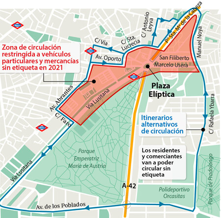 Nueva Zona de Bajas Emisiones Plaza Elíptica en Madrid: lo que necesitas saber