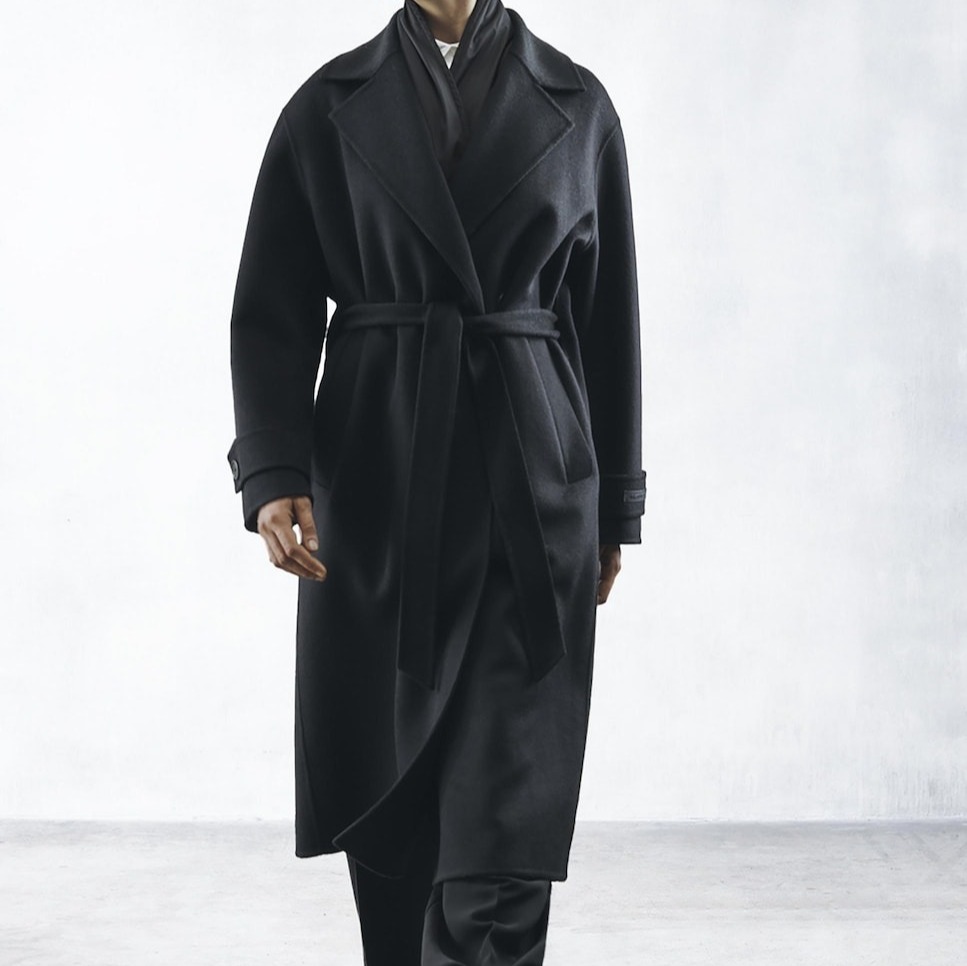 
Abrigo de paño de mujer convertible con cinturón y bufanda desmontable Ecoalf