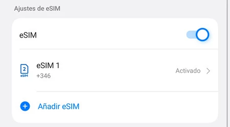 Perfil de eSIM activo en mi Vivo X300 Ultra