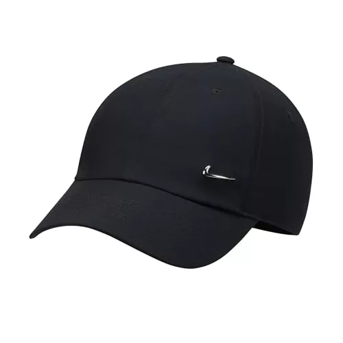 Nike FB5372-010 U NK DF Club Cap U CB MTSWSH L Hat Unisex Adult Black/Metallic Silver Tamaño M/L