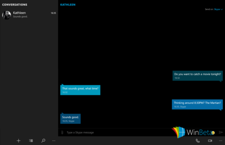 La aplicación de Skype y mensajería de Windows 10 se deja ver en la última build filtrada