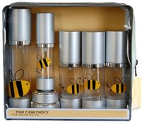 Viajes en avión con bebés: set de botellitas para líquidos