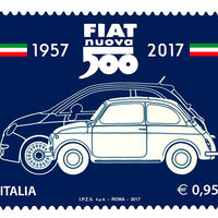 FIAT presenta una estampilla postal para celebrar 60 años del Cinquecento