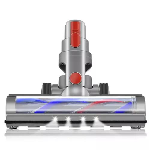 Italdos Cepillo motorizado con LED compatible con Dyson V7, V8, V10, V11, V15 – Limpieza profunda y apto para suelos duros y alfombras