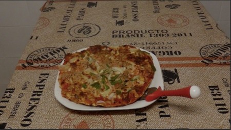 Video receta de pizza casera baja en calorías