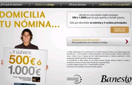 Banesto: una tarjeta prepago por domiciliar tu nómina