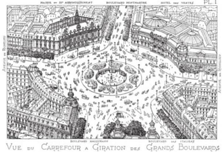 Henard Carrefour A Giration Des Grands Boulevards 1910