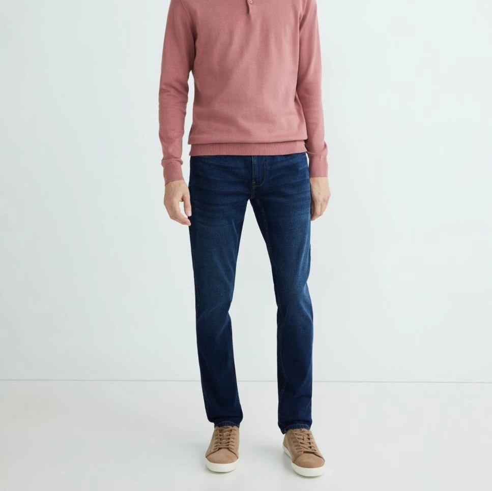 Pantalón vaquero básico hombre slim fit