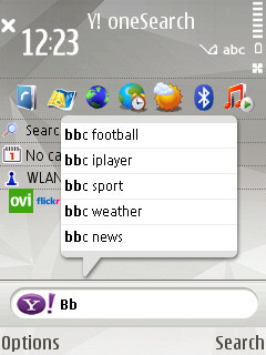 Yahoo! oneSearch para S60