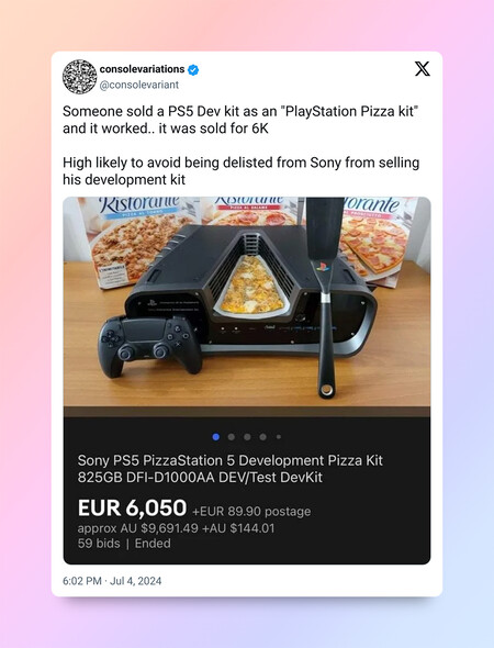 Tuit Ps5 Devkit Pizza