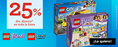 25% de descuento en 75 artículos Lego Friends y Lego City en Toys'r us ¡Sólo hoy con envío gratis!