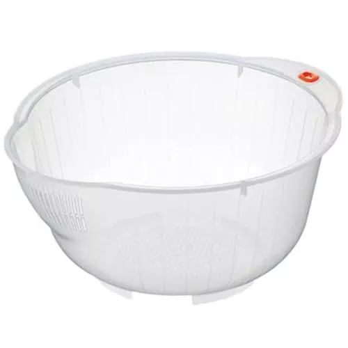 Inomata japonés arroz Lavado Bol con Lateral e Inferior, Claro