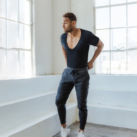 Og Fit Deep V Neck Black 5 3795