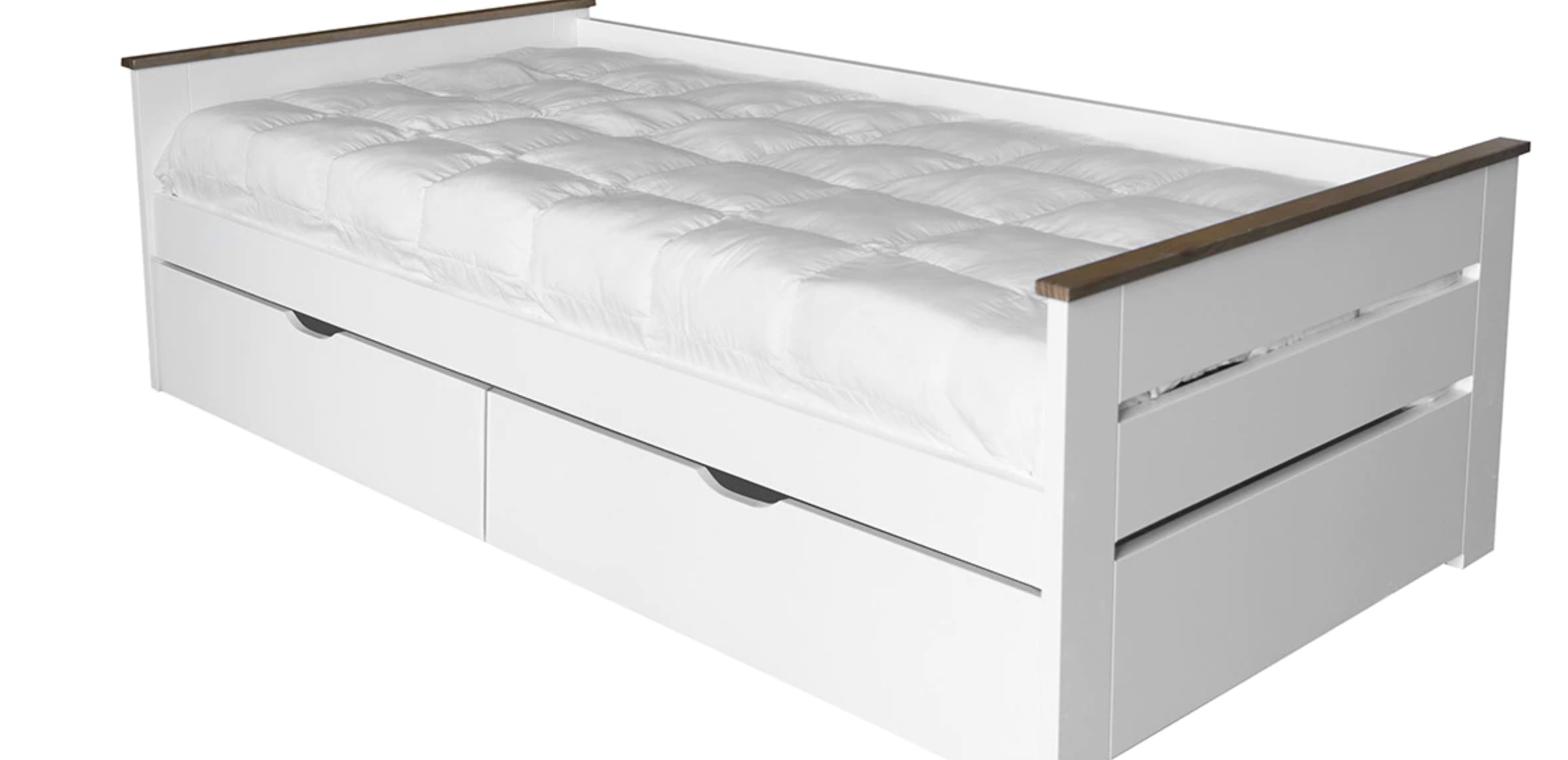 Cama con dos cajones