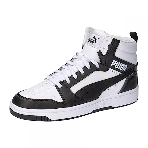 PUMA Rebound V6, Zapatillas Unisex adulto, Puma White Puma Black Shadow Gray Puma White, 48 EU
