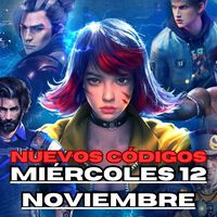 Códigos Free Fire Max hoy Miércoles 12 de Noviembre con recompensas gratuitas 