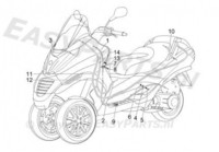 Despiece de la Piaggio MP3 125