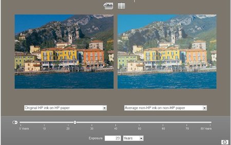 Degradación de imágenes con tintas no originales