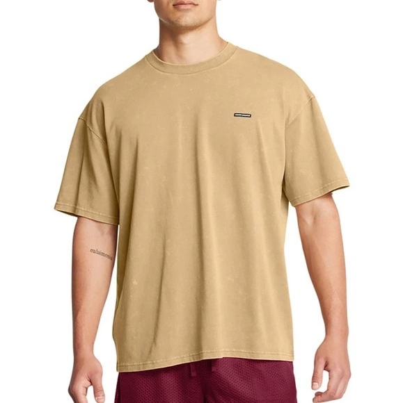 Under Armour Camiseta casual de hombre Ua M Hw Os Logo Wash Ss-Blk