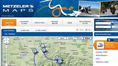 MetzelerMaps, comparte tus rutas con todo el mundo
