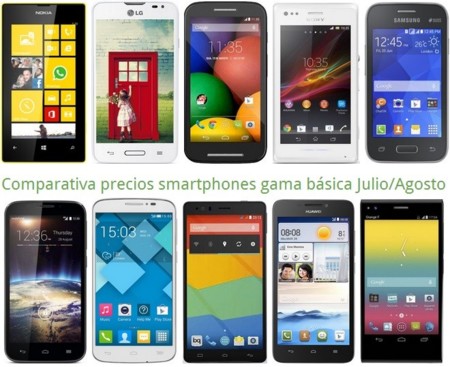Comparativa precios Xperia M, Young 2, Huawei G630 o LG L65 entre otros móviles gratis en verano