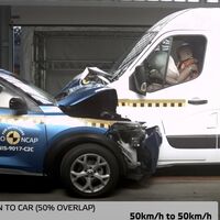 Euro NCAP estrella una Nissan NV400 contra un Juke y la añade a la lista de furgonetas que no recomienda comprar