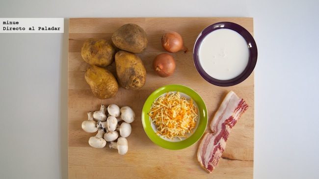 Patatas a la carbonara - ingredientes