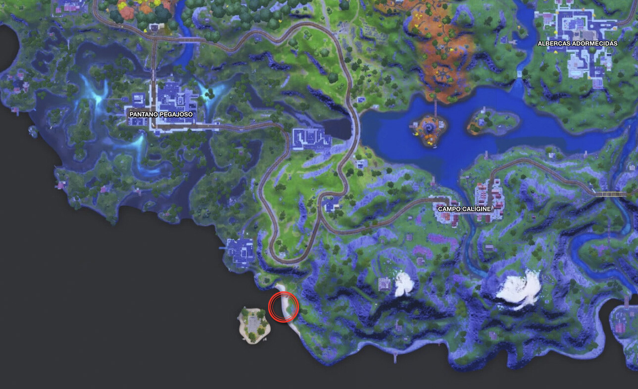 Where are the special sand castles on the Fortnite map Padeye