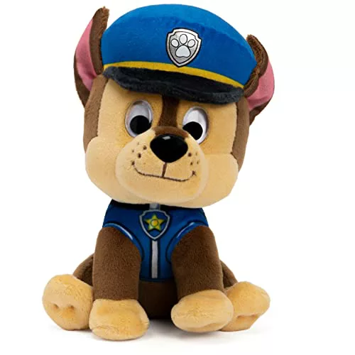 PATRULLA CANINA - PELUCHE CHASE 15CM GUND - Peluche Patrulla Canina Chase de 15 cm - 6058437 - Juguetes bebés 1 año +