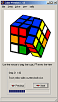 Solución al cubo de Rubik en un programa