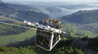 Suiza: hermosas panorámicas desde un teleférico descapotable 