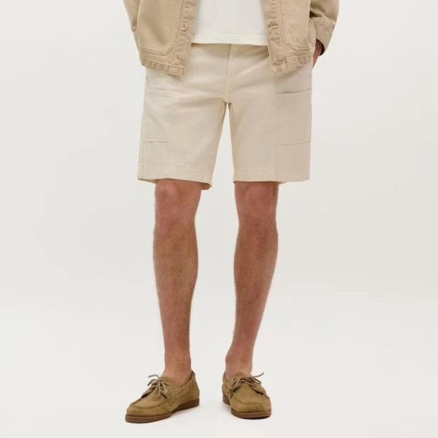 Scalpers Bermudas cargo de hombre de algodón con cierre de cremallera