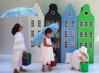 Armarios infantiles inspirados en los edificios de Amsterdam 