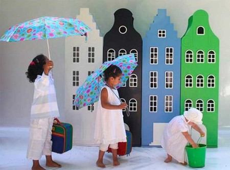 Armarios infantiles inspirados en los edificios de Amsterdam