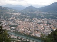 Un teleférico como transporte urbano en Trento