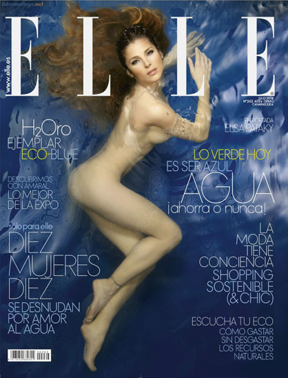 Elsa Pataky desnuda "por amor al agua"