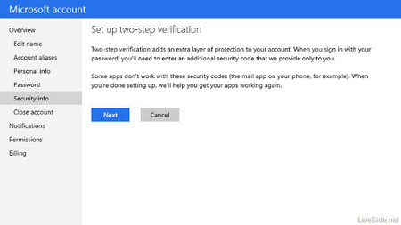 Microsoft también adoptará la verificación en dos pasos