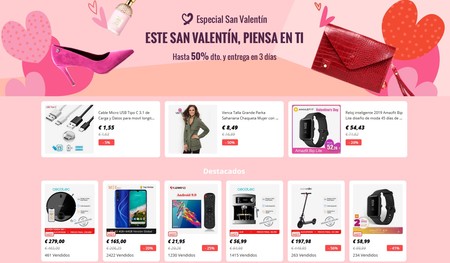 Cupón de descuento exclusivo de 6 euros en Aliexpress Plaza y ofertas en móviles y planes para San Valentín en AliExpress
