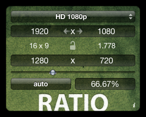 Ratio, widget para calcular resoluciones