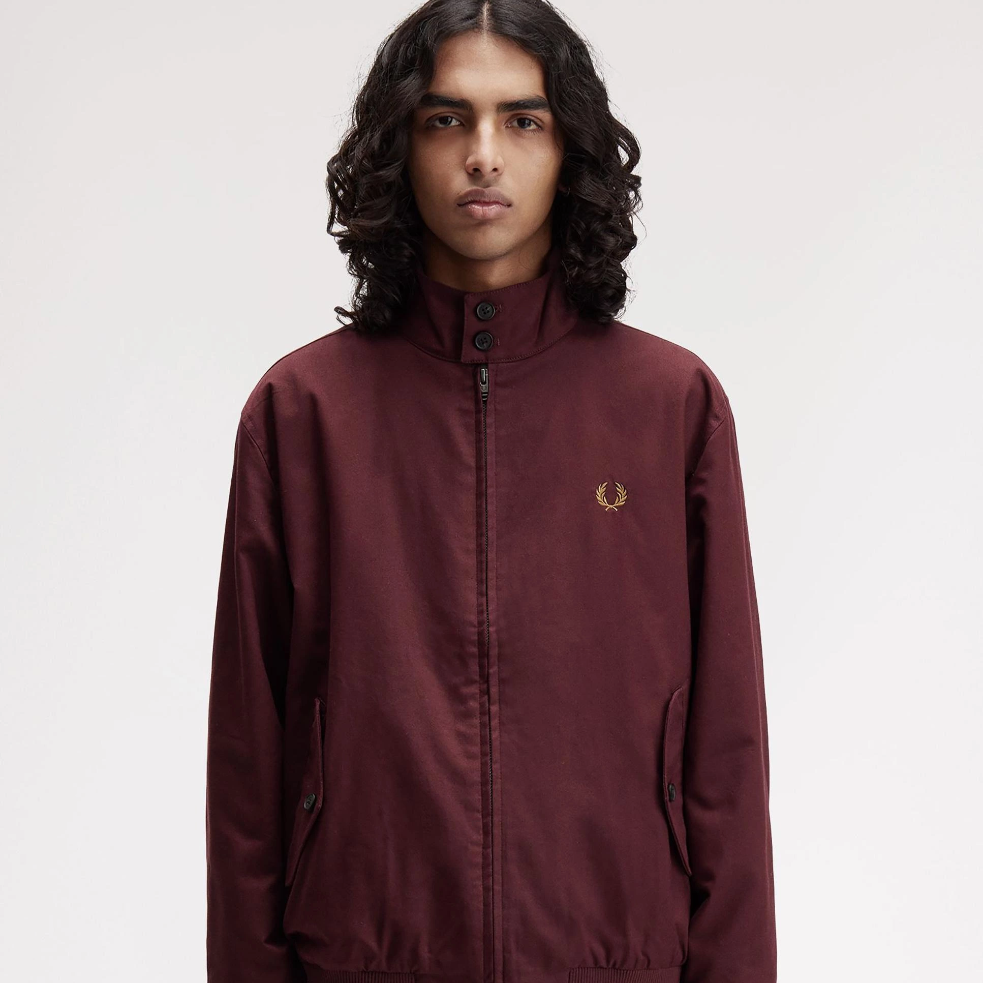 Fred Perry - Cazadora de hombre Harrington con cuello alto.