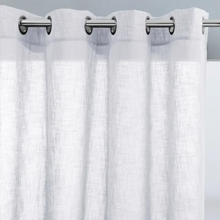 Large Width Linen Effect Curtain, Nyong