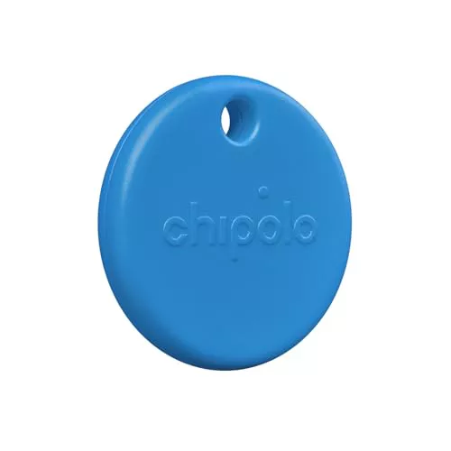 Chipolo POP - Rastreador Bluetooth Colorido con Alerta de Fuera de Alcance y función de Llamada, Compatible con Apple Find My y Encontrar Mi Dispositivo de Google - Azul